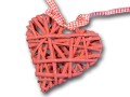 Serce wiklinowe zawieszka - 12 cm