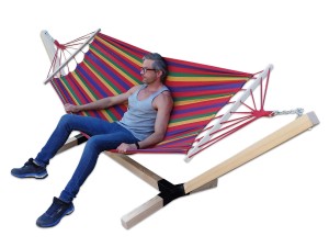 Stelaż 65mm naturalny + Hamak 2 osobowy - Comfort Zone