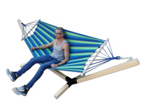 Stelaż 65mm naturalny + Hamak 2 osobowy - Comfort Zone