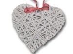 Serce wiklinowe zawieszka - 20 cm
