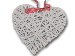 Serce wiklinowe zawieszka - 30 cm