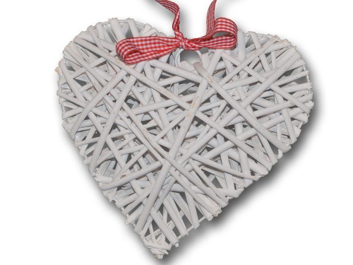Serce wiklinowe zawieszka - 30 cm