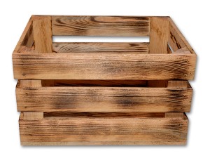 Skrzynka drewniana opalana 40 x 30 cm