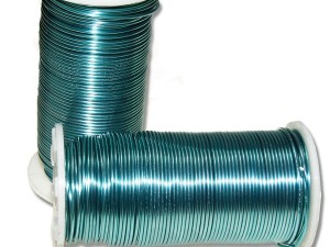 Drut florystyczny aluminiowy niebieski 1mm, 100g