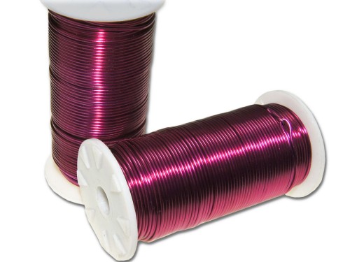 Drut florystyczny aluminiowy różowy 1mm, 100g