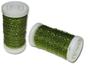 Drut florystyczny krępowany falowany jasny zielony 0,30mm