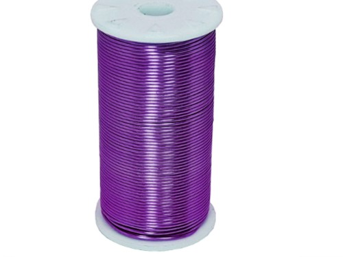 Drut florystyczny aluminiowy fioletowy 1mm, 100g