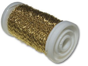 Drut florystyczny krępowany falowany c.złoty 0,30mm